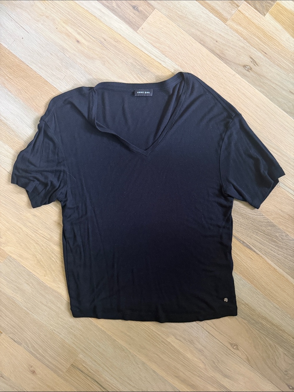 Anine Bing Black Tee
